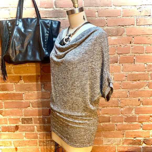 VELVET Silver Shimmer Drape Knit Top - Picture 3 of 7